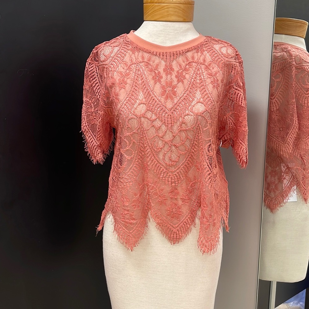 Sheer Genius Lace Tee